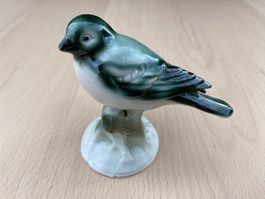 schöner Porzellan Vogel Wagner & Apel - GDR Blaue Krone