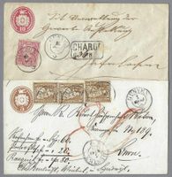 1871/72, 2 SCHÖNE FRANKATUREN 0 GUNTEN