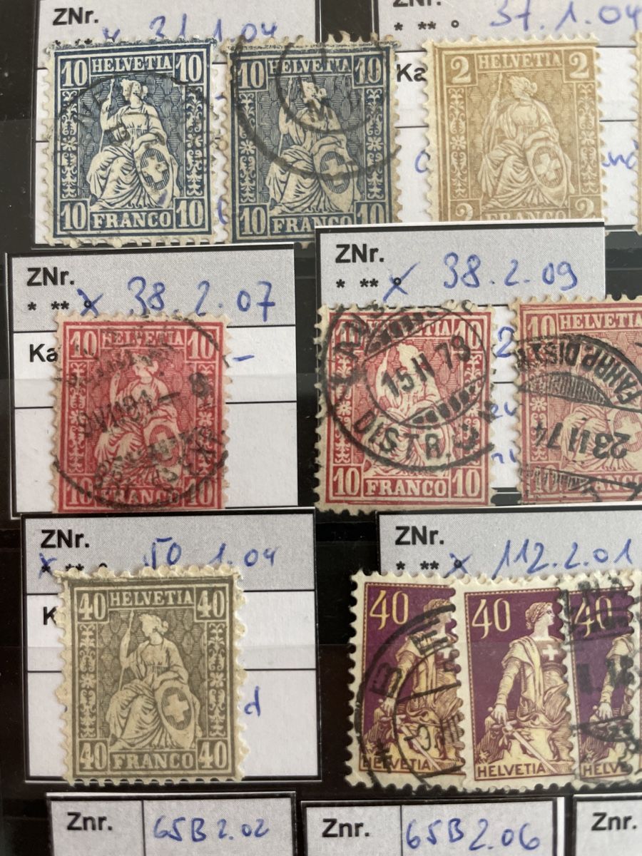 Tutti i francobolli: Abart 21 Briefmarke Top Lot – Usato da Muri AG venduto da Briefmarke-Schweiz 1
