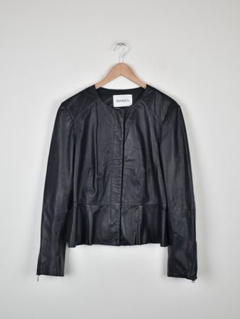 Max & Co Lederjacke, dunkelblau, Gr.38