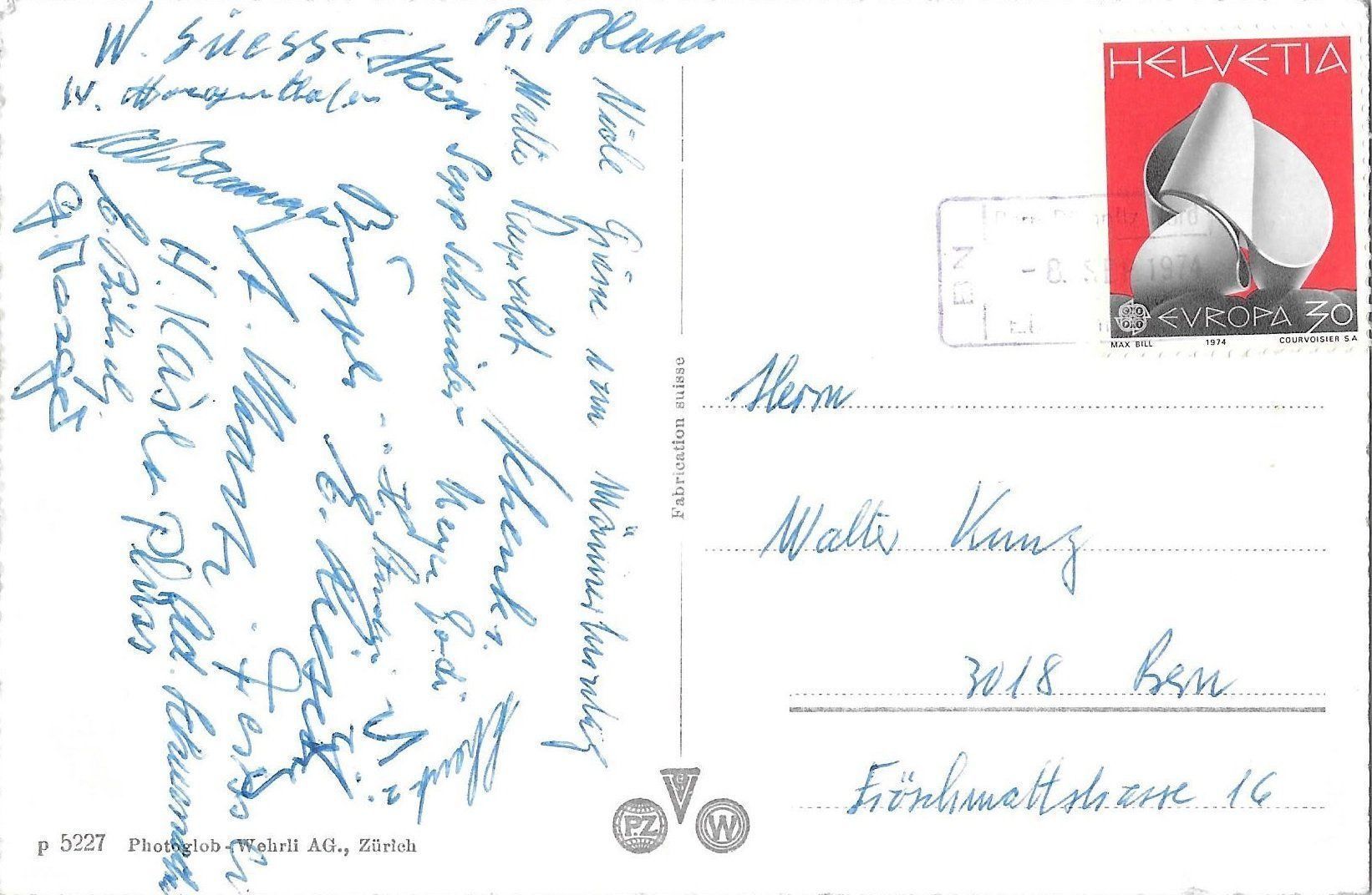 Cartoline postali: Herzogenbuchsee Dorfplatz mit Gemeindehaus – Usato da Olten venduto da clotaldi 1