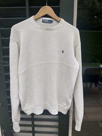 Pull Polo Ralph Lauren blanc/Beige Homme Taille M