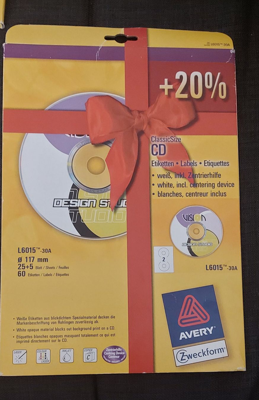 Avery Zweckform Sticker: Étiquettes Étiketten CD – Nuovo e nell'imballaggio originale da moudon venduto da jaunejaunelapinjaune 1