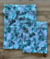 Set 2x Wetbag / Nasstasche / Beutel  Motiv Pflanzen Monstera
