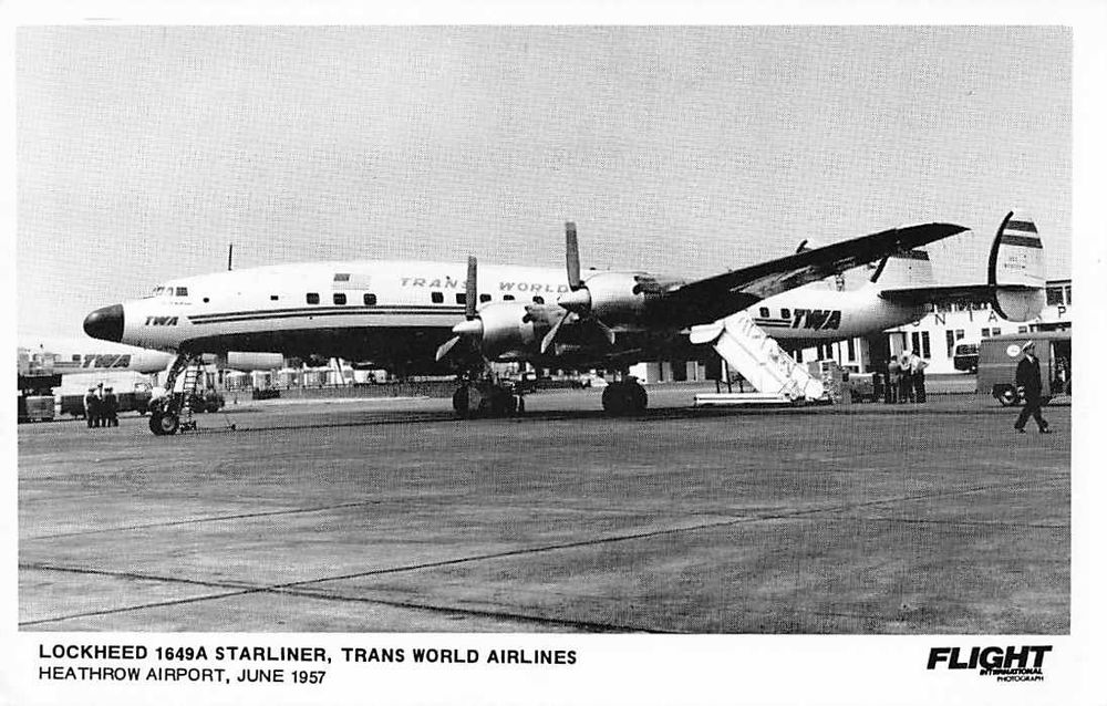 Ansichtkarte Aviatik 1957 LOCKHEED 1649A STARLINER TWA | Kaufen auf Ricardo
