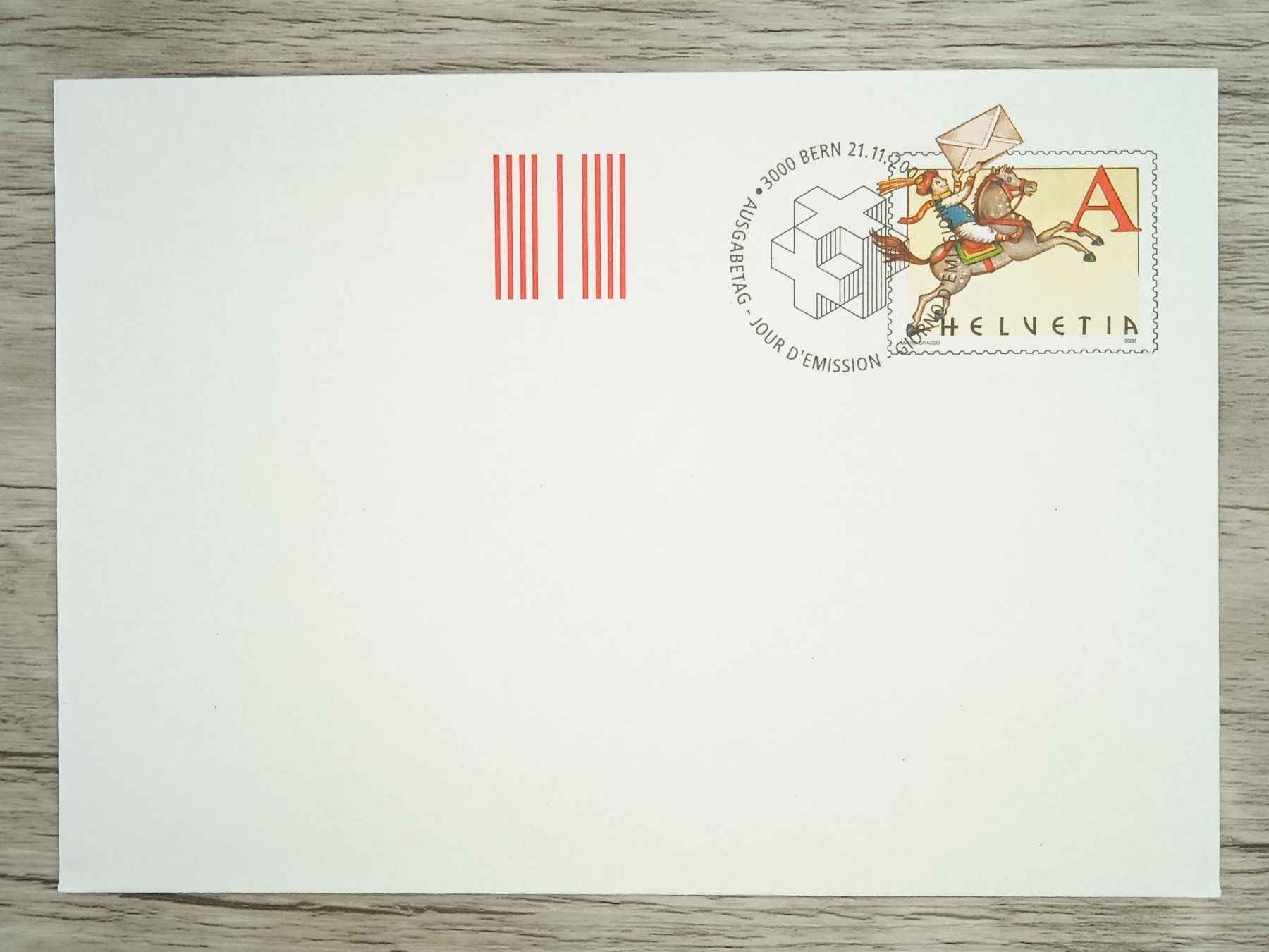 Tutti i francobolli: TR82 Enveloppe + Timbre Suisse 2000 – Usato da Cousset venduto da Patrick_Collections