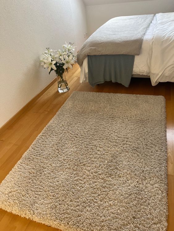 Off white shag rug 120 x 170cm Kaufen auf Ricardo