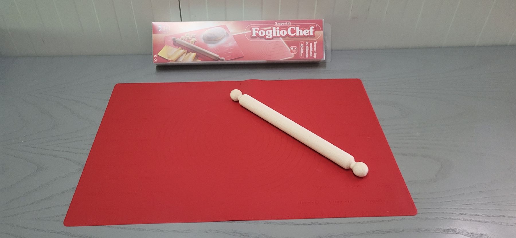 Teglie da forno: Imperia Foglio Chef Backmatte mit Wallholz - Neu – Nuovo e nell'imballaggio originale da Figino venduto da mayam63