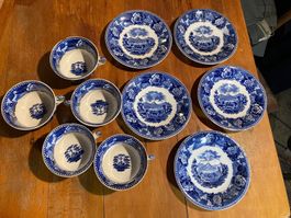 tasse Teller vaisselle Wedgwood Landscape antik