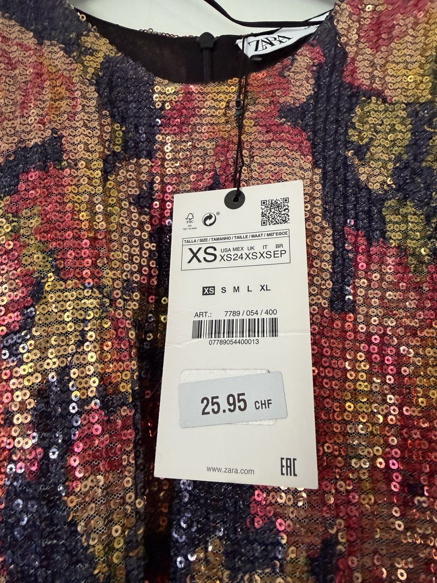 Zara Vestiti: Zara abito paillettes colorato – Nuovo e nell'imballaggio originale da Muzzano venduto da nat_x9hf 1