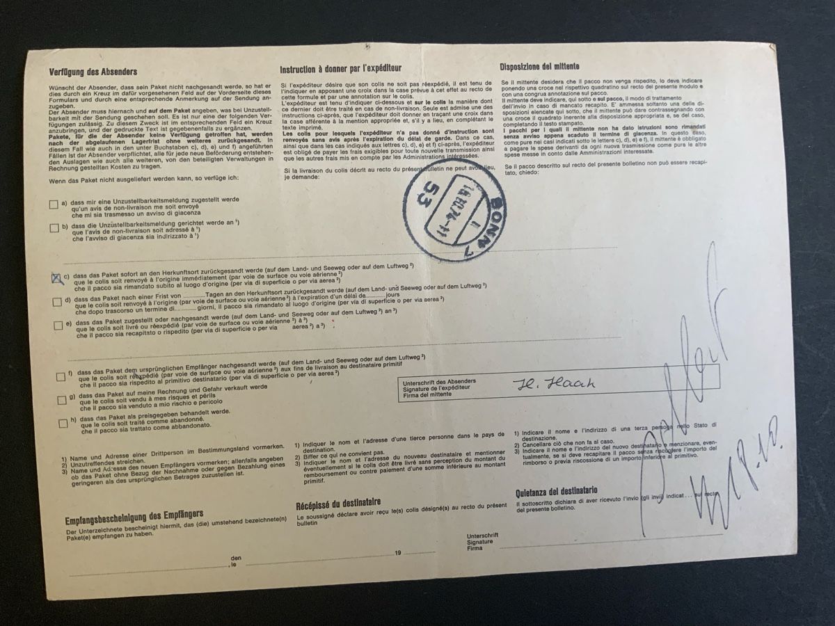 Tutti i francobolli: Arlesheim Paketkarte – Usato da Binningen venduto da chr_cr5n 1