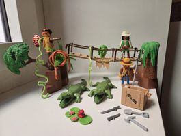 Playmobil set 3016 VINTAGE ponte, esploratori e coccodrilli