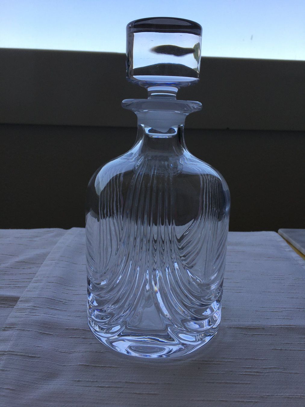 Caraffe: Kristall-Karaffe mit Brandy-Schild, , NEU – Nuovo e nell'imballaggio originale da Heerbrugg venduto da dwfg 5