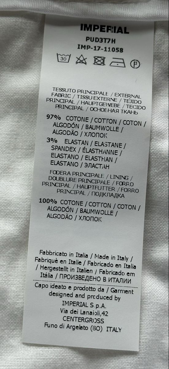 Pantaloni: Pantalone in cotone Imperial – Usato da Castel San Pietro venduto da Moregi 3