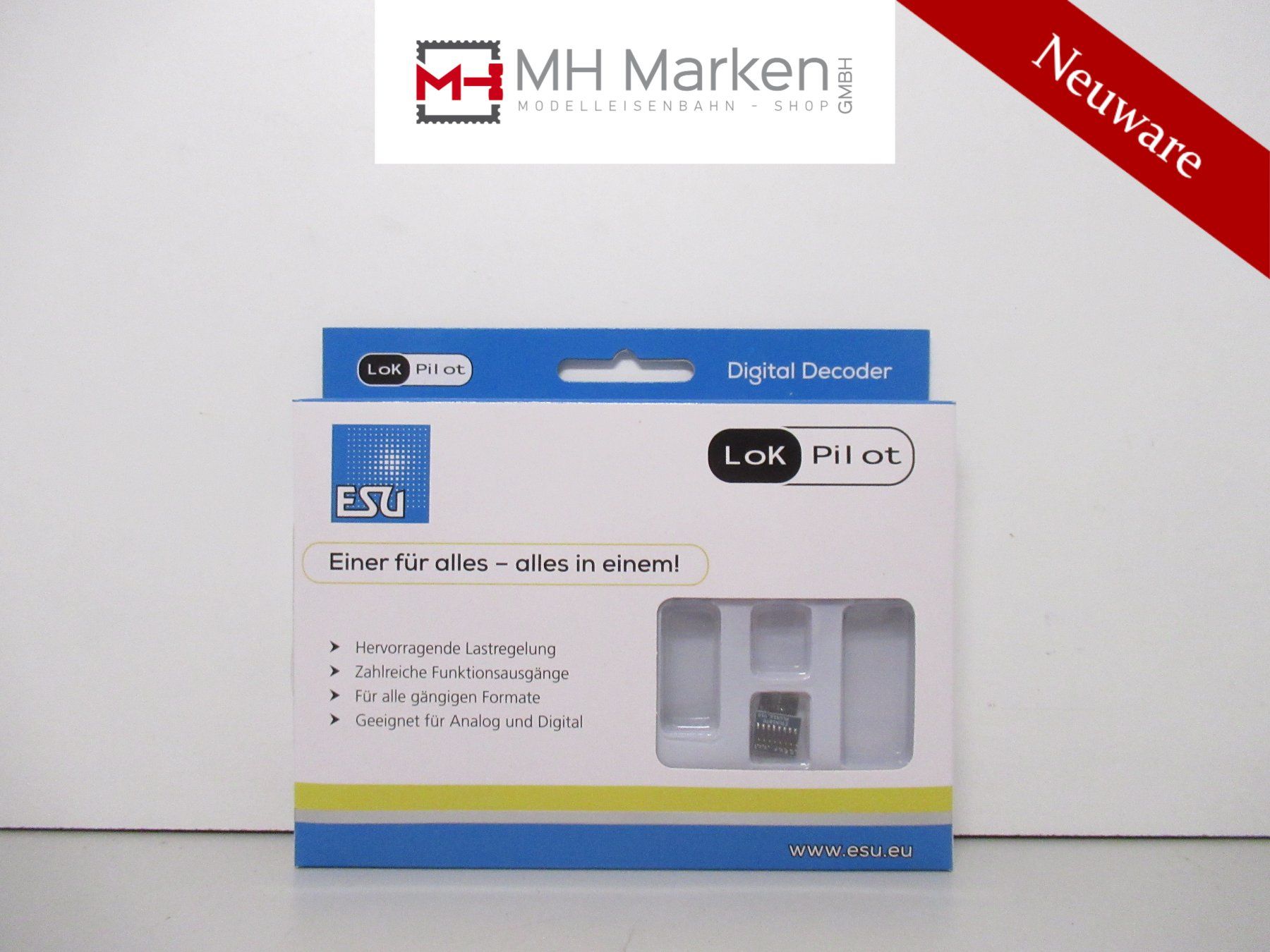 Esu Modelleisenbahnen: ESU 59814 Decoder LokPilot 5 micro DCC/MM/SX/M4, PluX16 – Neu und originalverpackt aus Basel von mhmarken