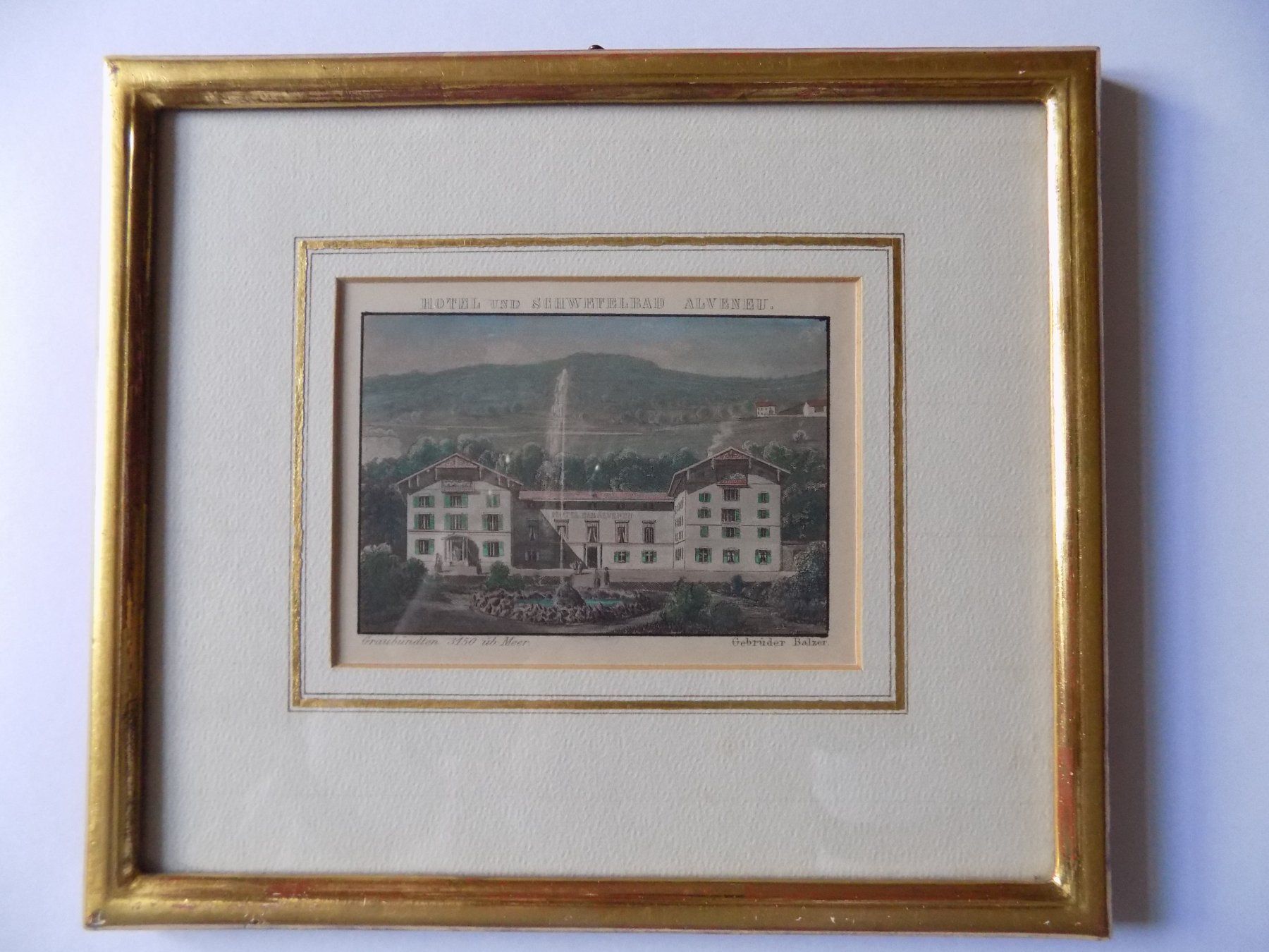 Gravures: Alvaneu Hotel und Schwefelbad – D'occasion à Risch par Antikfee