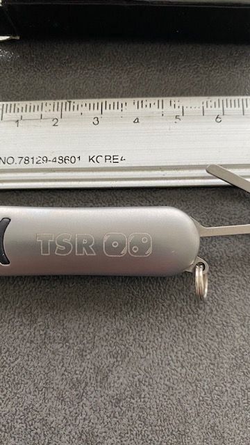 Taschenmesser: Petit couteau gris avec logo TSR – Neu (gemäss Beschreibung) aus Meyrin von Abac007 1