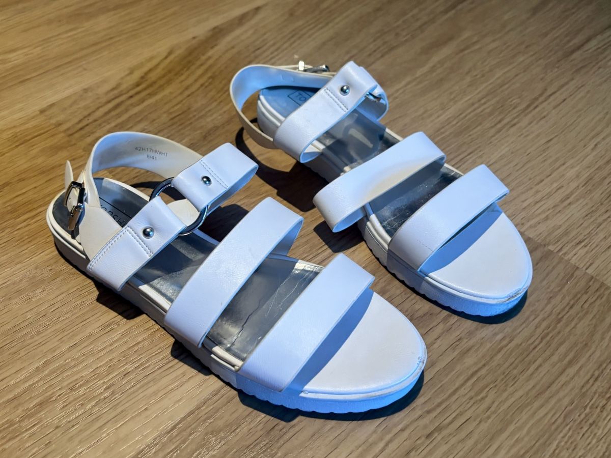 Topshop Scarpe da donna: Topshop Sandalen, weiss – Usato da Baden venduto da Tiffany6878