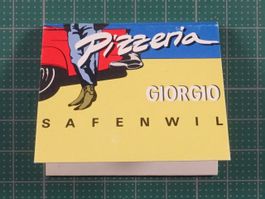 Safenwil, Pizzeria Giorgio, altes Zündholz Briefchen