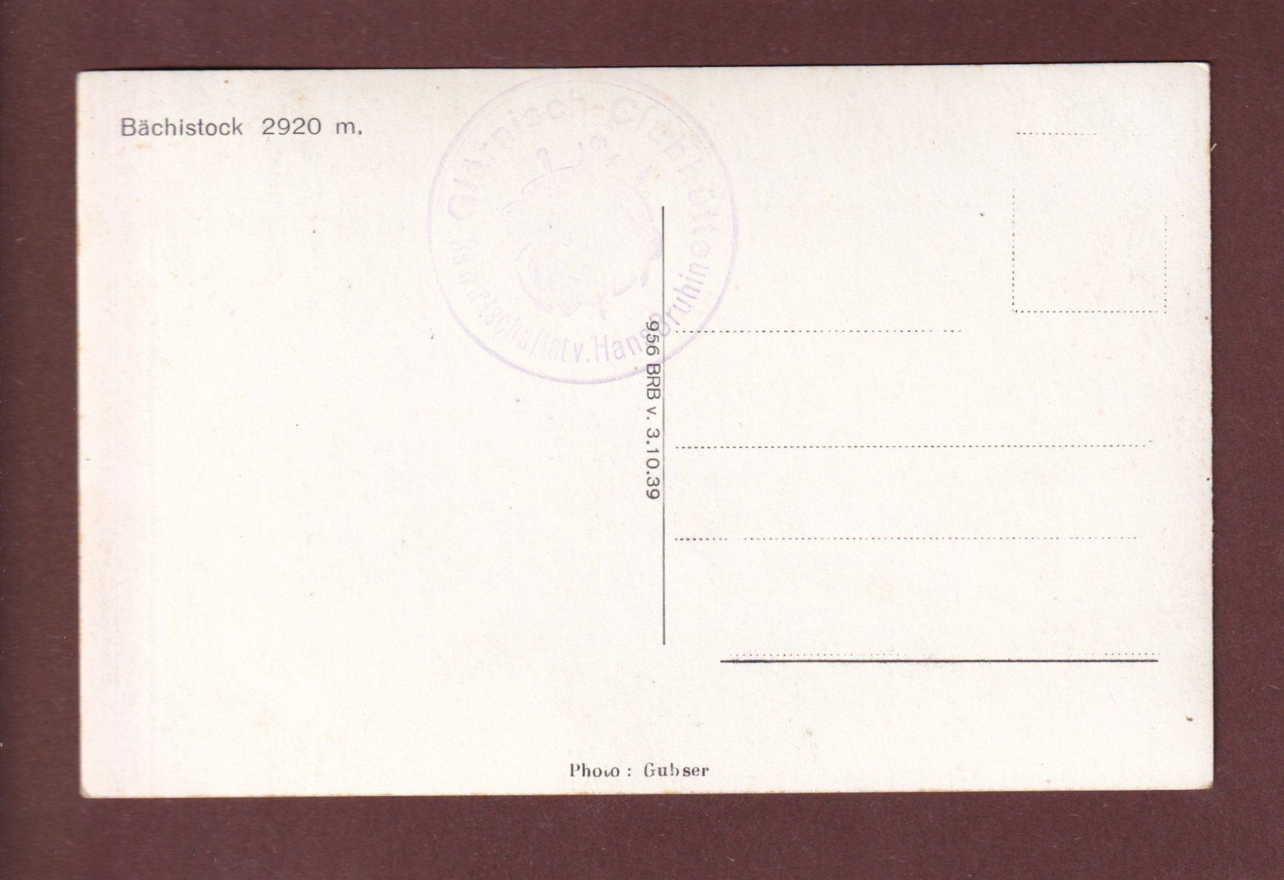 Cartoline postali: BÄCHISTOCK – Usato da Pully venduto da nicecards-shop 1
