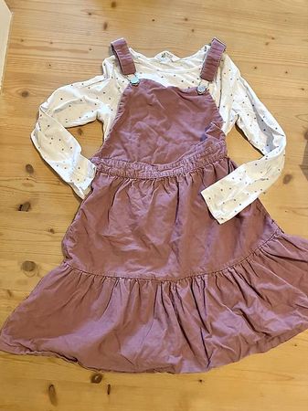 Set Latzkleid und Langarmshirt: 134/140
