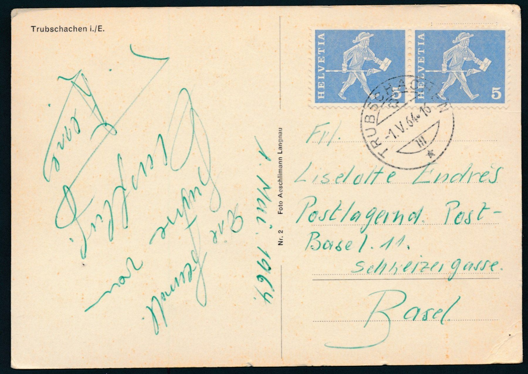 Cartoline postali: AK: Trubschachen im Emmental – Usato da Bonau venduto da Profila3 1