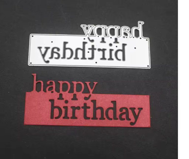 Schablonen: Neue Stanzschablone Happy Birthday – Neu und originalverpackt aus Effretikon von wenuss