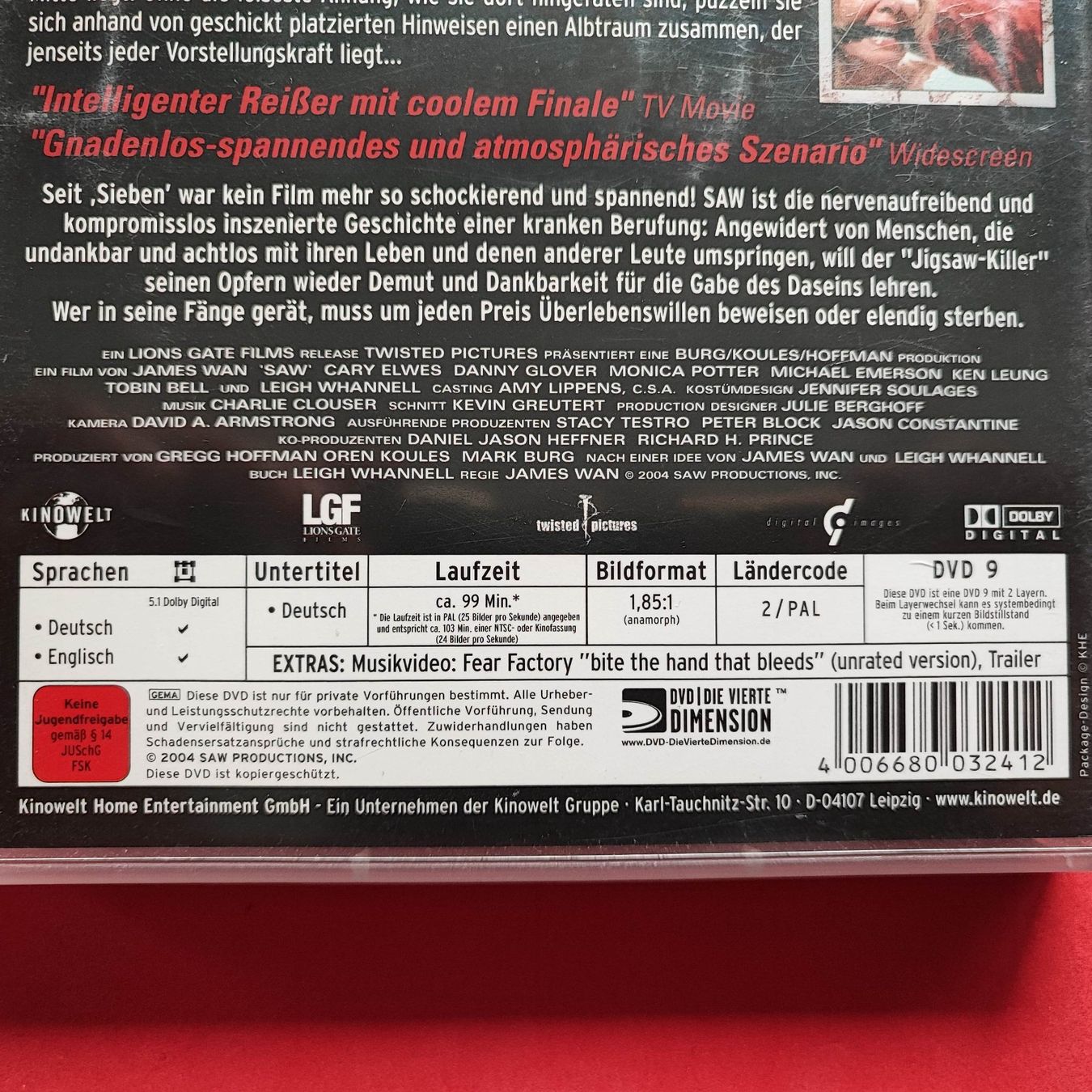 Tutti i DVDs: SAW - Director's CUT – Usato da Dübendorf venduto da kb86_MOVIE 2