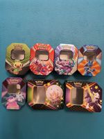 Pokemon Tins Sammelboxen 7 Stk., leer