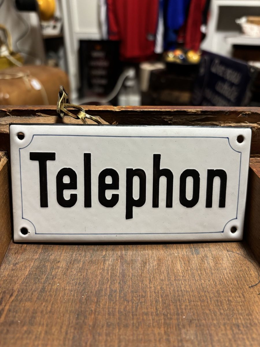 Insegne: Emailschild, Hinweisschild, Telephon – Usato da Staufen venduto da timelessvintage 3