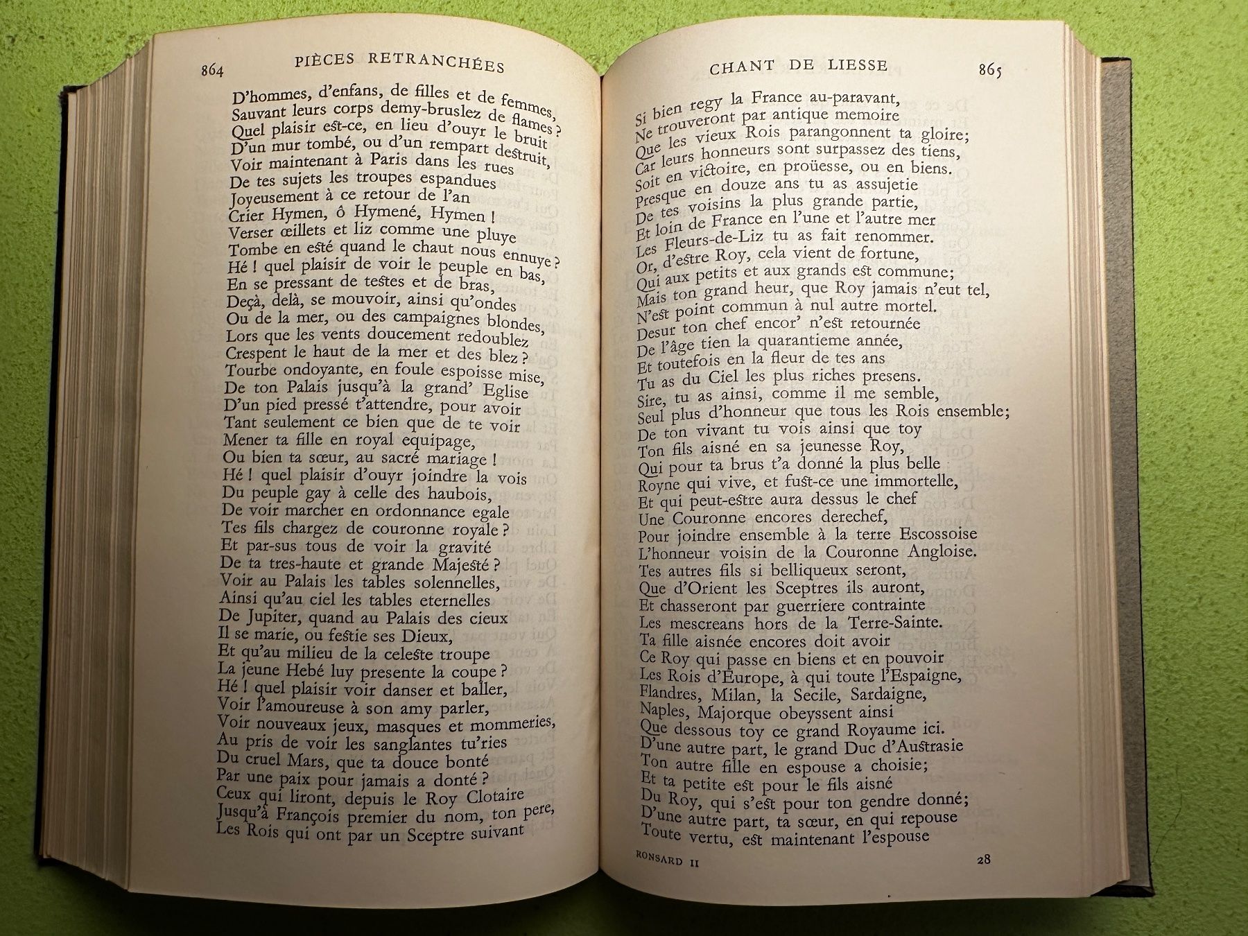 Libri: Ronsard: Oeuvres Completes. Tome II. – Usato da Zürich venduto da allp 5
