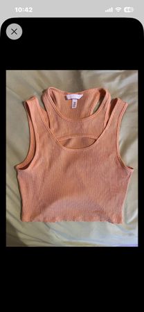 Bauchfreies Top Damen orange Grösse M