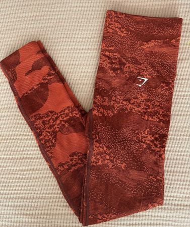 Gymshark Adapt Camo Seamless Leggings S Crerry Brown Neu