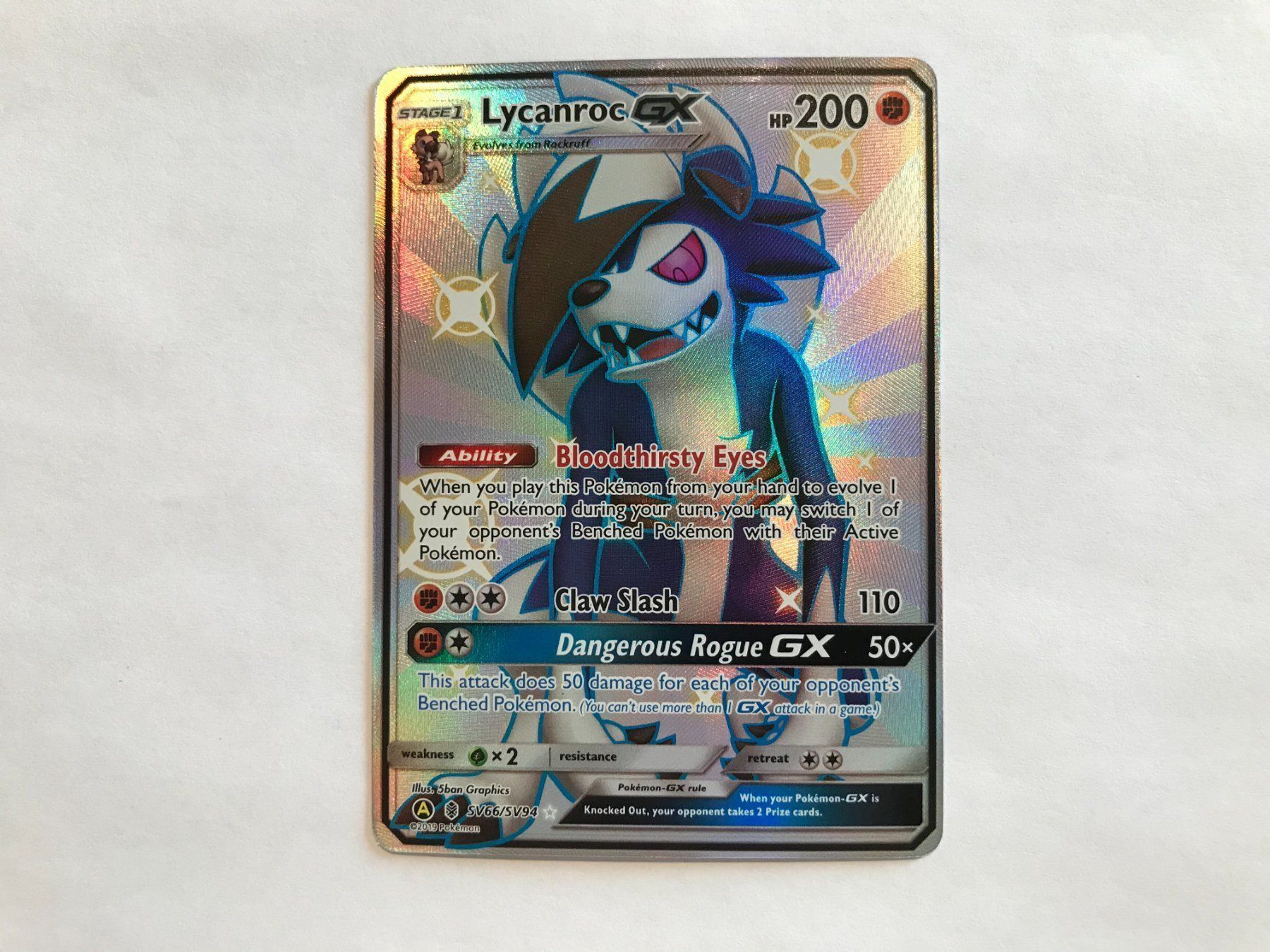 Pokémon Carte collezionabili: Lycanroc GX Shiny EN – Usato da Hagendorn venduto da Pokecollectorch 1