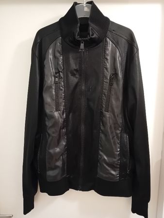ZARA Man Herren Designer Jacke "Leder Optik" Schwarz L