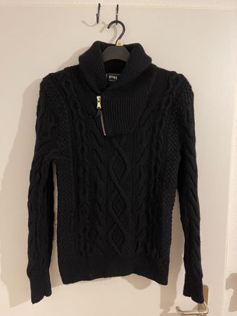 Schwarz Ralph Lauren Strickpullover, cashmere, Hand knit