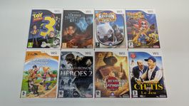 8 Nintendo Wii Games, Sammlung, Französisch
