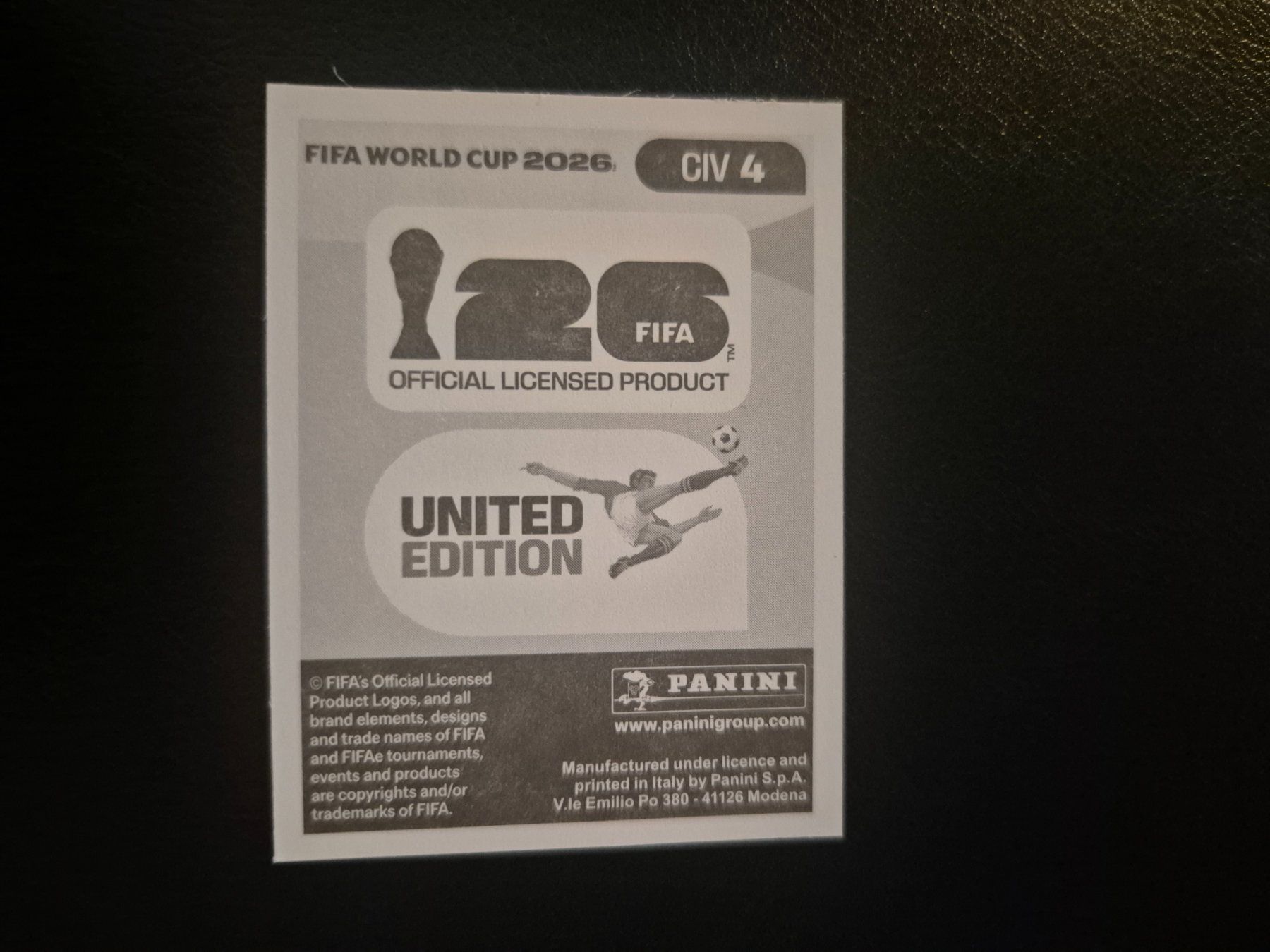 Panini Carte collezionabili: Panini WM 26 CIV 4 – Nuovo (secondo la descrizione) da Rorschacherberg venduto da AJ3108 1