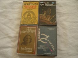 4x Kassetten - Top Sammlung Rar - Ravi Shankar - Zahouania