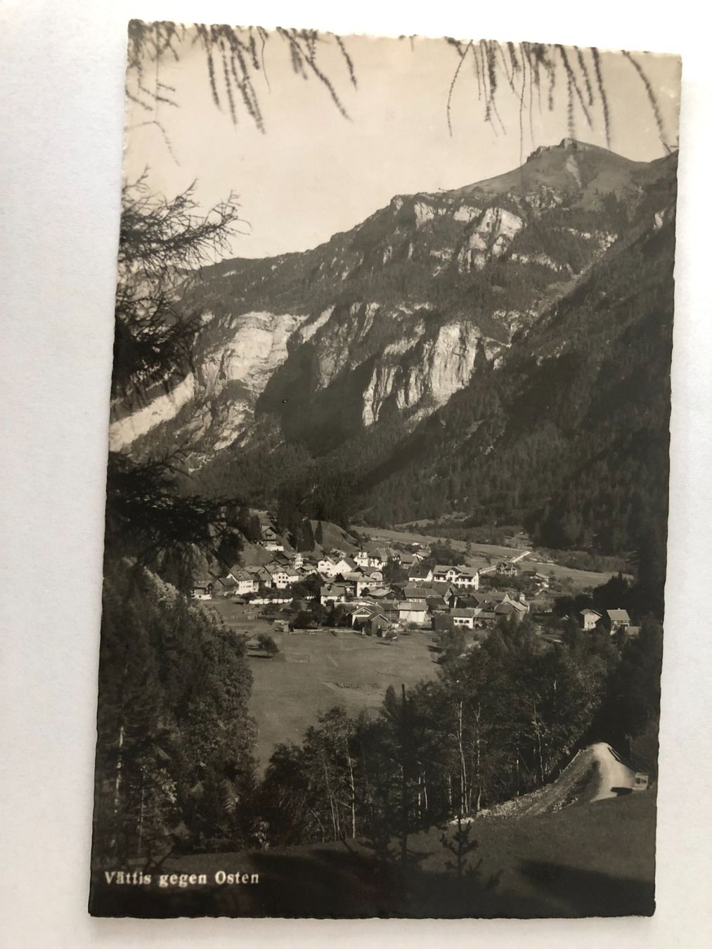 Ansichtskarten: Vättis gegen Osten 1953 – Gebraucht aus Pfäffikon ZH von Waltoversand