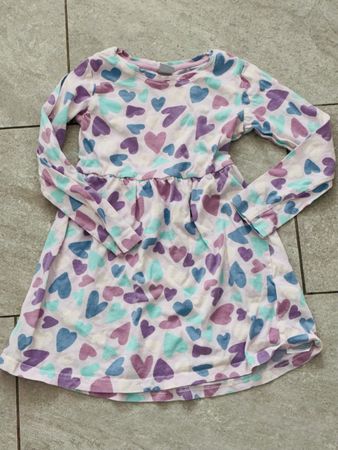 Mädchen Kleid Herzmuster hellrosa Grösse 116 gebraucht