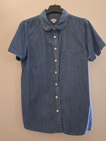 Chemise en jean ajustée, manches courtes J. Crew  taille M 