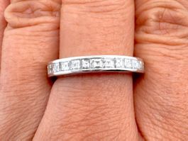 Alliance Carré Diamanten 1.8c Ring 18k WG Gr 52.5 *S2258