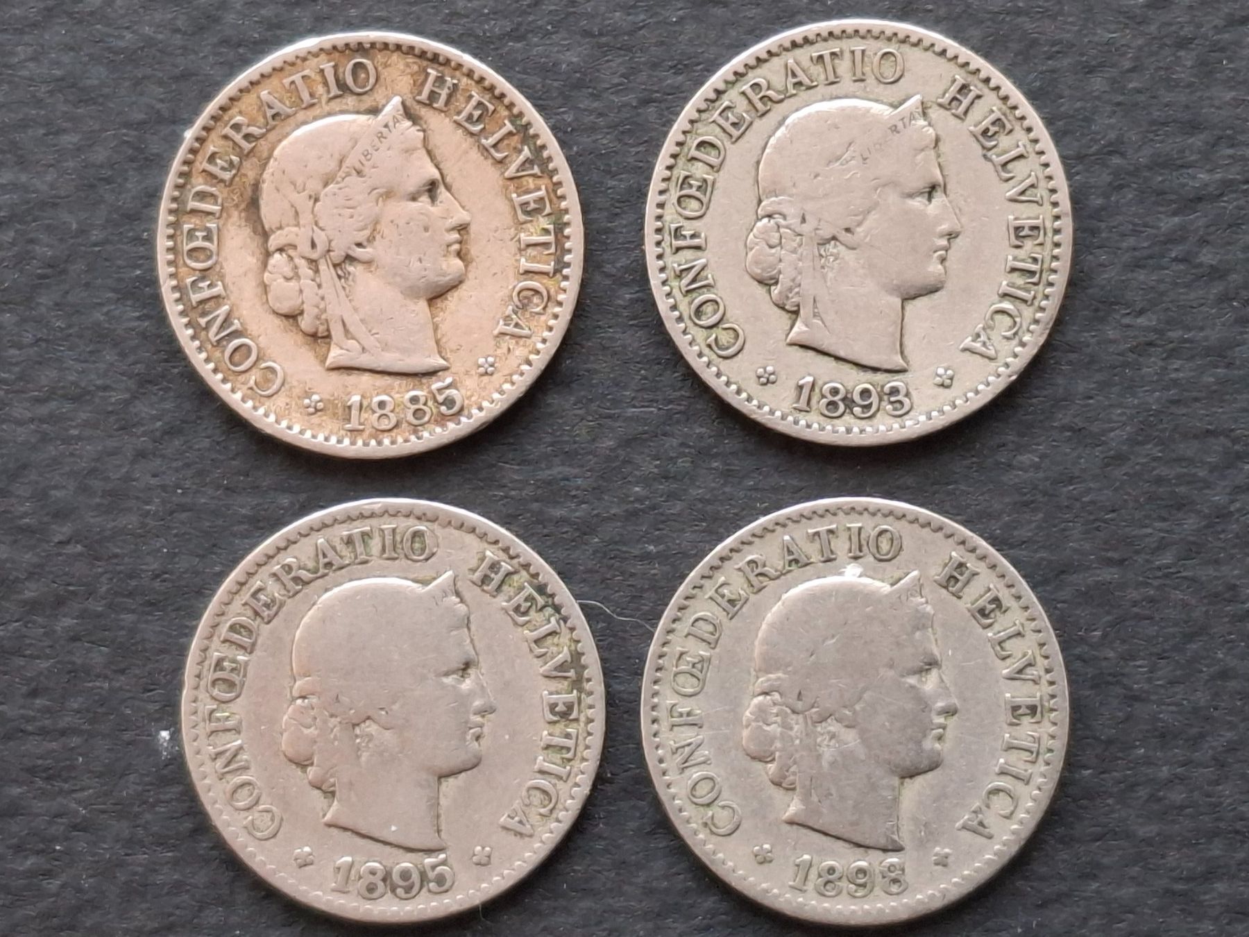 Tutti le monete: 5 Rappen (1885 - 1898) – Usato da Neuchâtel venduto da Grandloupblanc
