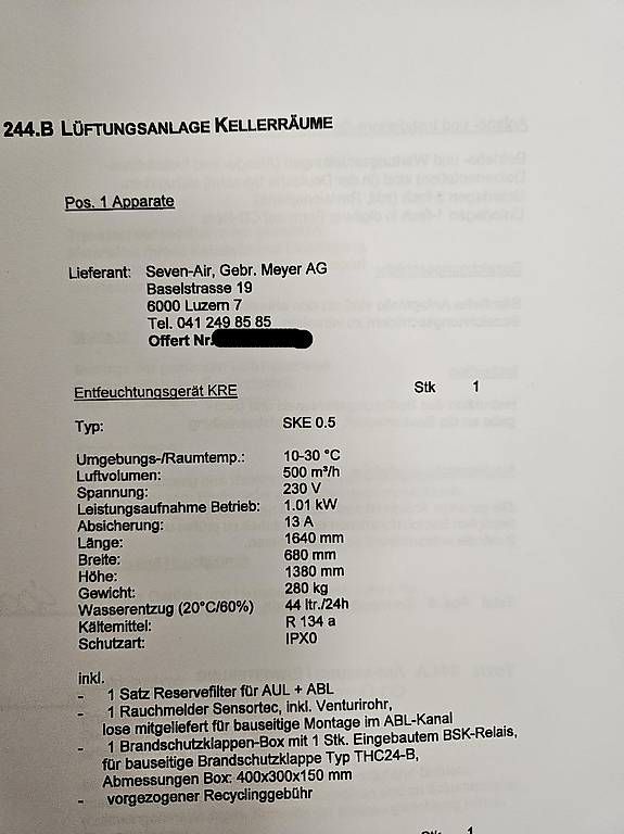 Ventilatoren: Lüftungsgerät Kellerräume – Gebraucht aus willisau von buddali 3