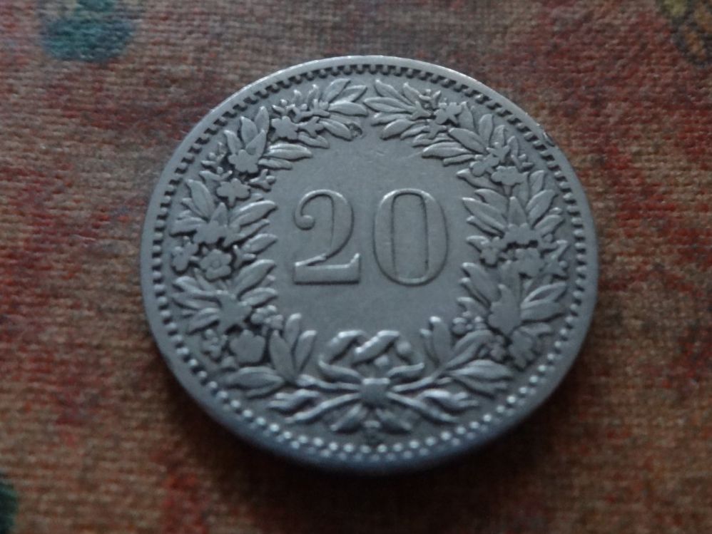 Tutti le monete: 20 Rp. 1891  (B) – Usato da Romanel-sur-Lausanne venduto da Swift13 1