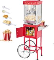 VEVOR Popcornmaschine Kessel+Wagen 800W