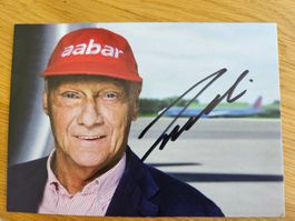 handsignierte Niki Lauda Autogrammkarte