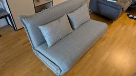 Schlafsofa grau klappbar gebrauchter Zustand gut erhalten