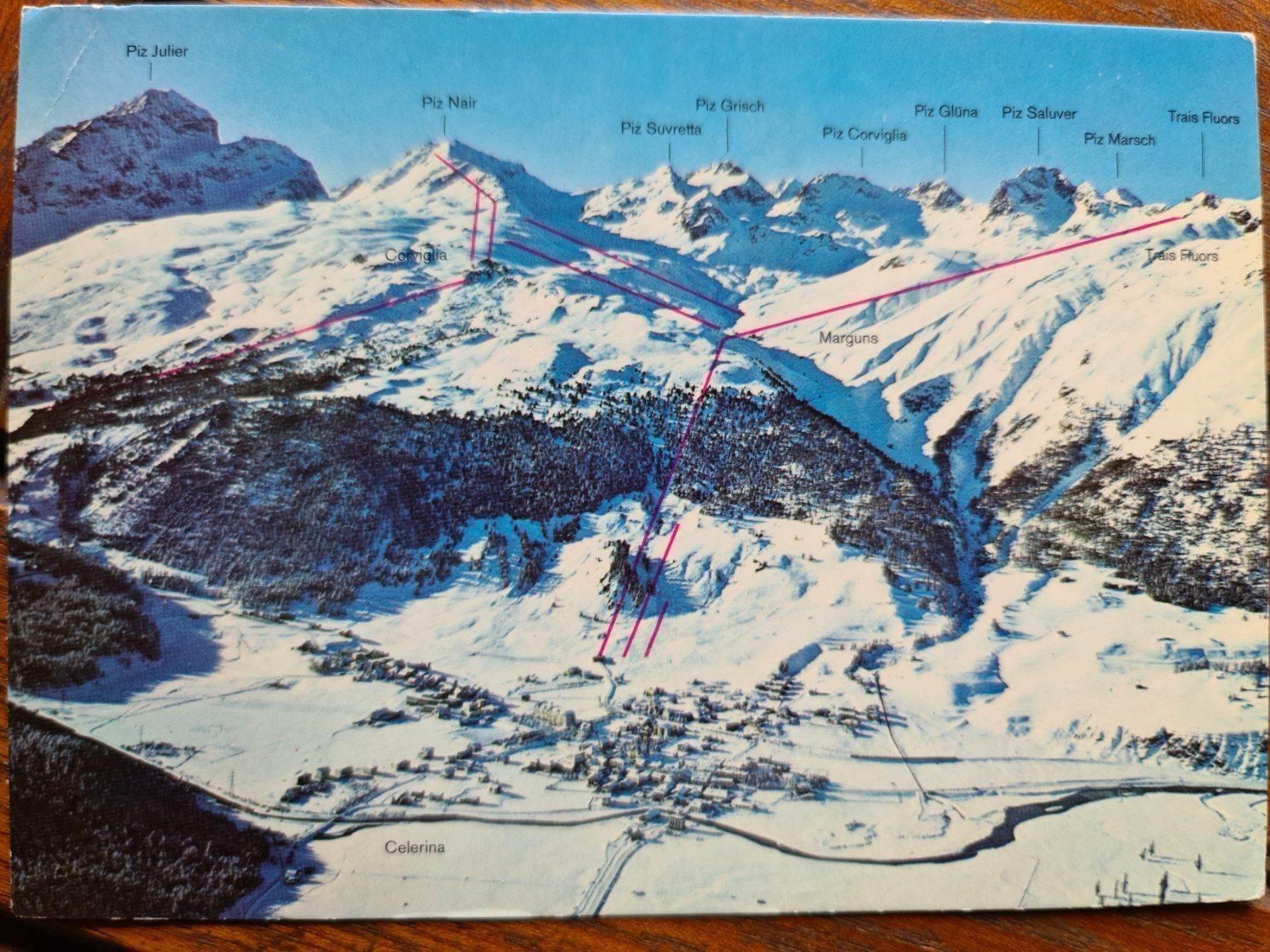 Cartoline postali: Ansichtskarte Celerina Marguns 1976 – Usato da Dintikon venduto da Vexi